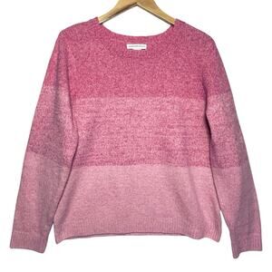 CUPCAKES & CASHMERE Women’s Pink Colorblocked Crewneck Sweater XL